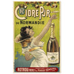 Cidre Pur vintage cider drink advertising.