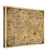 Pictorial old map of the world by Ernest Dudley