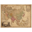 Ancient vintage map of Asia. Beautiful  from an antique asian map of the XVIII century. Art print.