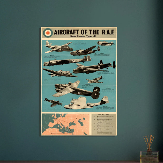 Aircraft of the R.A.F II Warplanes of the British Air Force II World War print