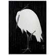 Egret in the rain by Ohara Koson woodblock print