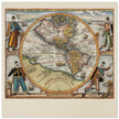 Ancient map of America of the XVI century by Theodor de Bry .