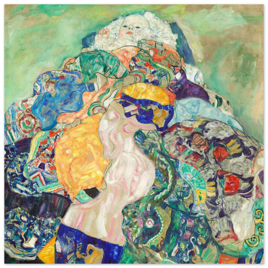 Gustav Klimt Baby cradle painting.