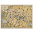 Paris city vintage map of 1922 by L Guilmin