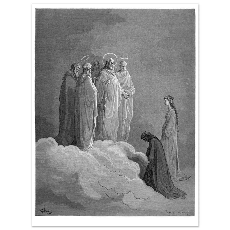 The Divine Comedy by Gustave Dore illustration. Paradise. The Heaven of the fixed stars.