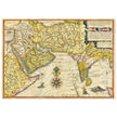 Red sea, Arabian coast and the Persian Gulf ancient map by Jan Huygen. Routes to the Indian Ocean.