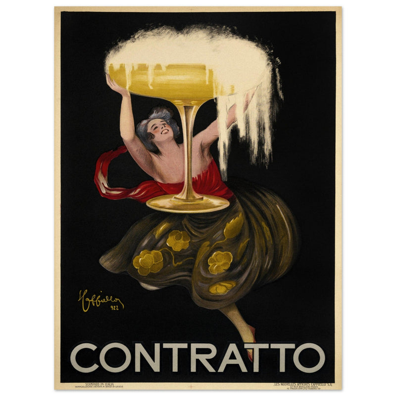 Leonetto Cappiello Contratto vintage poster .