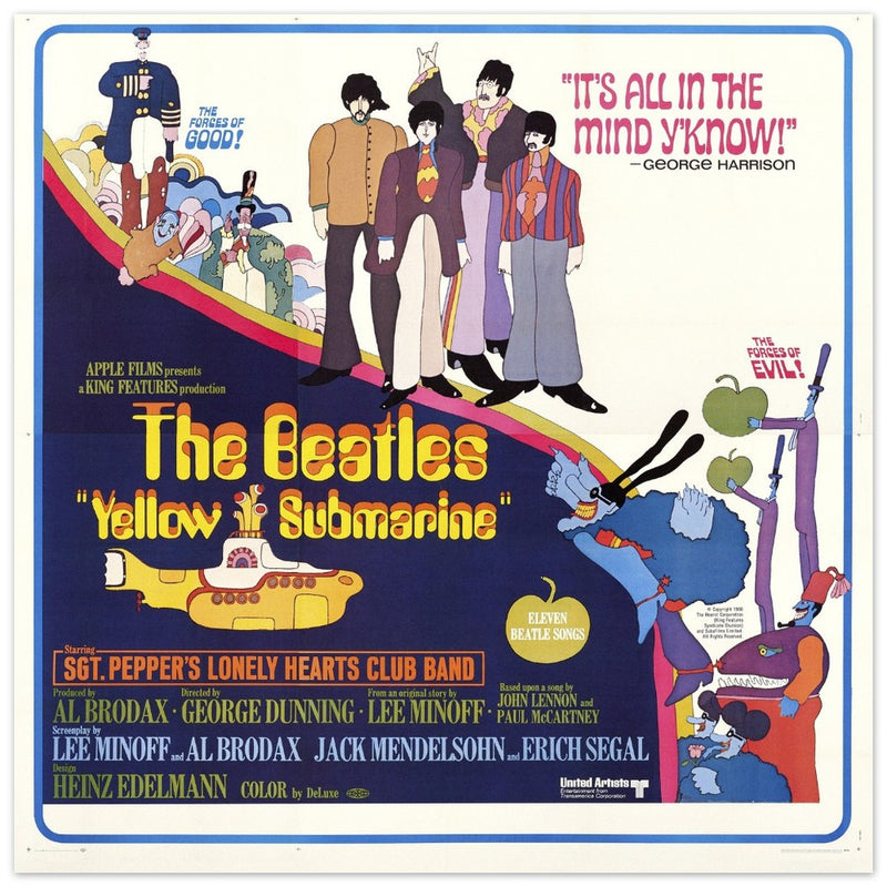 The Beatles Yellow Submarine movie poster.