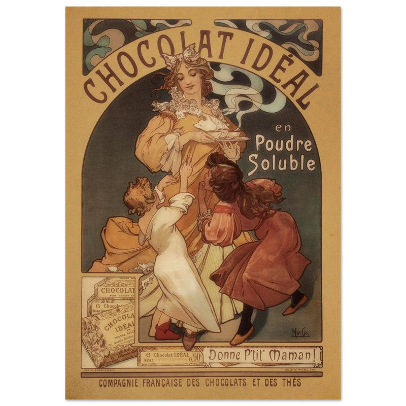 Art Nouveau Alphonse Mucha Chocolat Ideal.