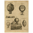 Early balloon ascensions in France. XVIII Century illustration drawing.