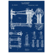 Sewing machine vintage patent 1897 by F. H Richards.