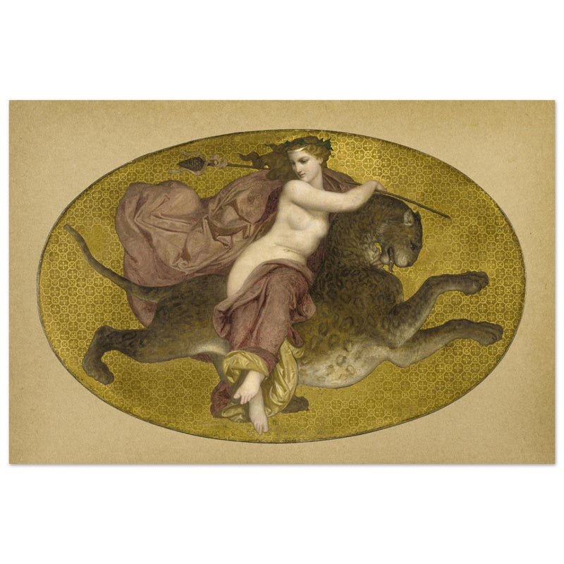 William Adolphe Bouguereau painting Bacchante on a Panther, 1855