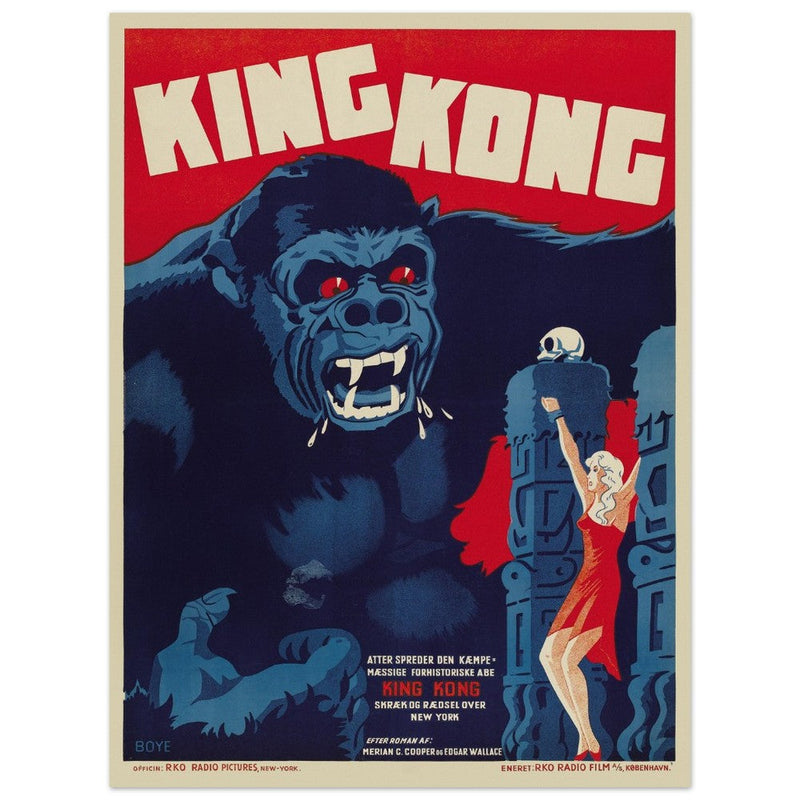 King Kong movie poster. Danish version.