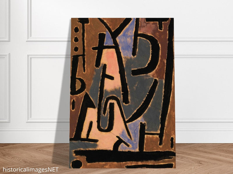 Paul Klee Bedrohliche Zeichen ( Threatening signs ). Abstract painting.  artwork. Wallart