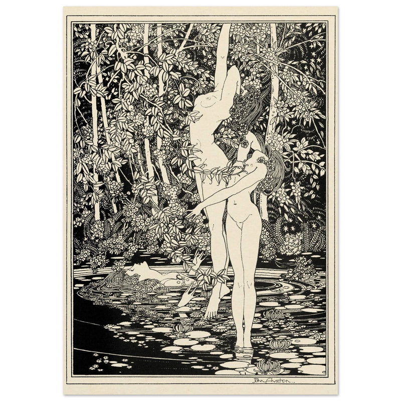 John Austen illustration for Hamlet The death of Ophelia