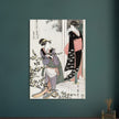 Two women by a blooming yamabuki bush: the second act by Kitagawa Utamaro