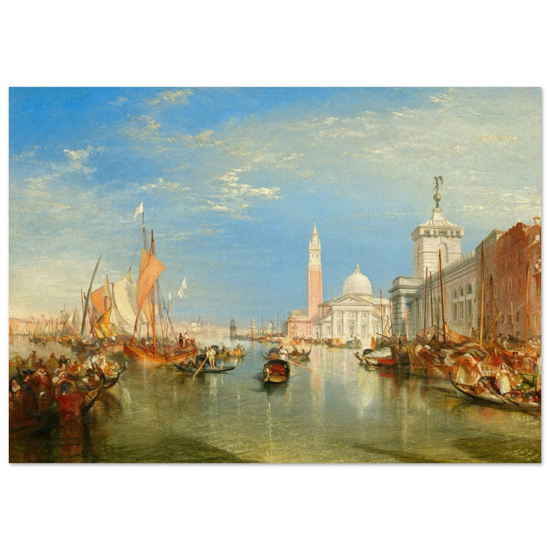 Venice Italy antique painting by Joseph Mallord William Turner. The Dogana and San Giorgio Maggiore.