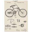 Vintage bicycle patent by Richard J Gatling 1894