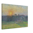 View of Bazincourt Sunset by Camille Pissarro