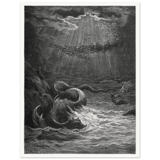 Gustave Dore Paradise Lost engraving . The moment of Creation.