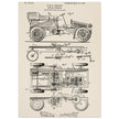Motor Vehicle patent. Vintage car illustration.