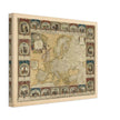 Ancient antique map of Europe. The map is devided in empires and realms.  poster.