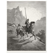 Don Quixote riding with Sancho Panza illustration by Gustave Dore.