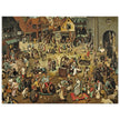 The Fight Between Carnival and Lent old painting by  Pieter Brueghel the Elder.