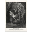 Gustave Dore The Bible engraving print . The Burial of Christ illustration .