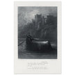 Gustave Dore illustration .The Body of Elaine on its way to King Arthur's Palace. Idylls of the King by Alfred Tennyson.