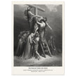 Gustave Dore The Bible engraving print . The Descent from the cross after Crucifixion illustration .