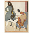 Helen Dryden fashion magazine vintage illustration. Elegant women with dog.