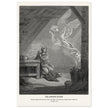 Gustave Dore The Bible engraving print . The Annunciation illustration .