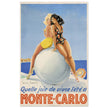 Louis Icart Monte Carlo vintage promotional poster . Historic