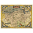 Ancient map of Flandria by Abraham Ortelius 1584. Vintage map  .