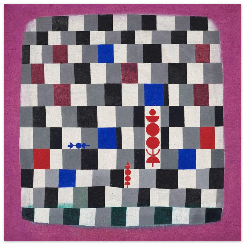 Paul Klee Super chess abstract painting.