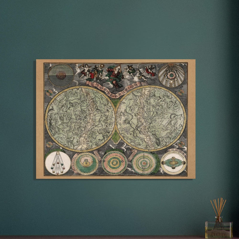 Vintage Celestial map. Planisphaerium Coeleste: Secundum Restitutionem Hevelianam et Hallejanam.