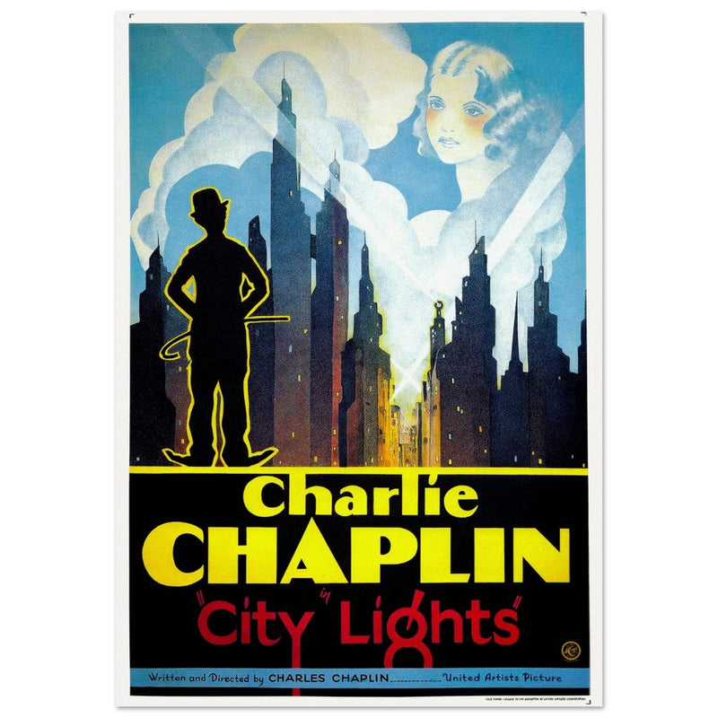 City Lights Charlie Chaplin movie poster.