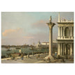 Canaletto antique painting in Venice Italy. Bacino di S. Marco.