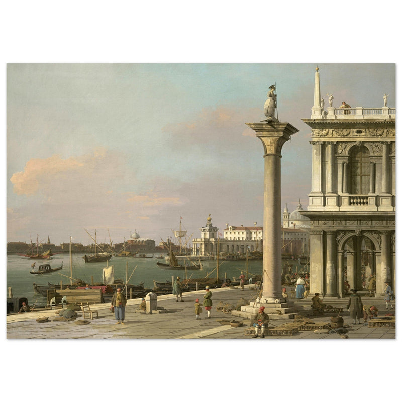 Canaletto antique painting in Venice Italy. Bacino di S. Marco.