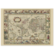 Old map of the world poster reproduction by Joan Blaeu XVII century
