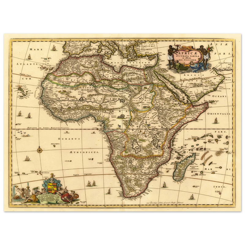 Africa ancient map print by Nicolaes Visscher