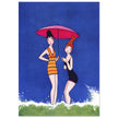 Anne Harriet Fish illustration for a cover magazine. Two women in bathing suit at the beach.
