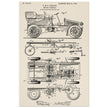 Motor Vehicle patent. Vintage car illustration.