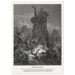 Gustave Dore The Bible engraving print . Death of Eleazar illustration .
