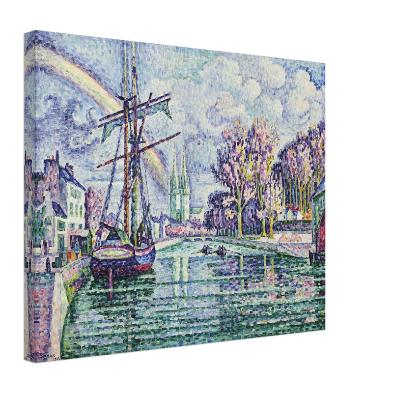 Paul Signac Quimper Quai de l'Odet, Quimper Odet Embankment painting
