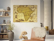 Africa ancient vintage map print reproduction. African continent cartography of 1680 by Hendrik Hondius