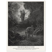 Gustave Dore The Bible engraving print . Adam and Eve driven out from Eden.