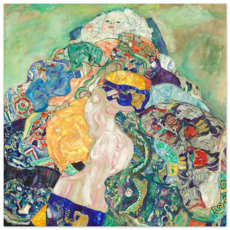 Gustav Klimt Baby cradle painting.