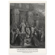 Gustave Dore The Bible engraving print . Cyrus restoring the vessesls of the temple .